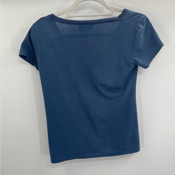 Women’s Anthropologie blue Michael stars suprima cotton v neck size xs - Picture 4 of 6